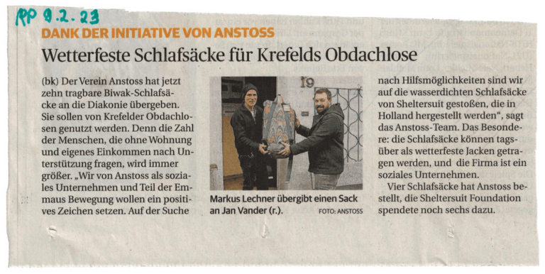 Artikel vom 09.02.2023 in der Rheinischen Post.